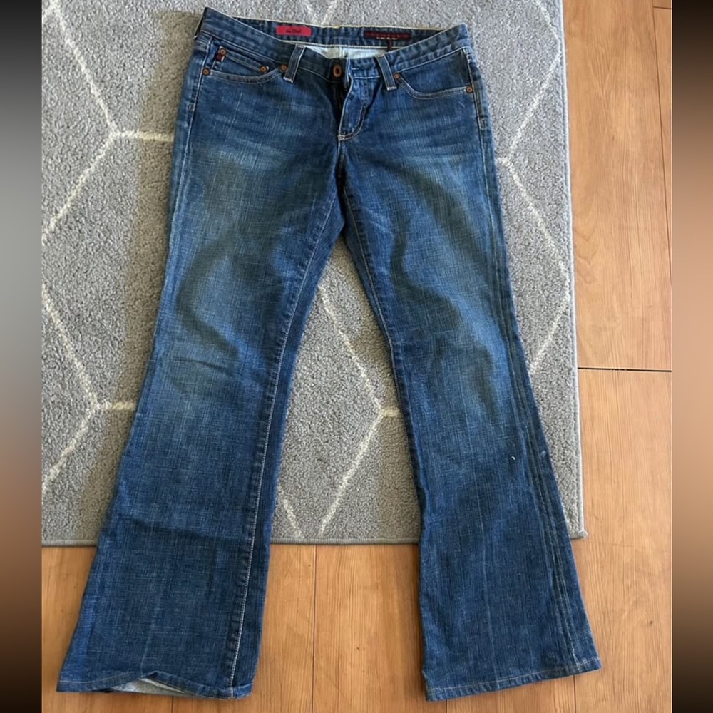 Ag Adriano Goldschmied Classic Blue Wide-Leg Jeans